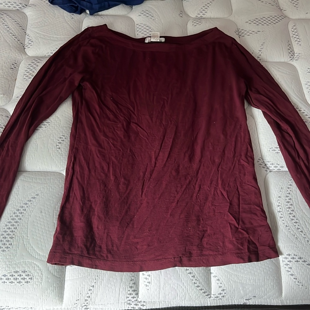 LOFT Longsleeve Tee Burgundy